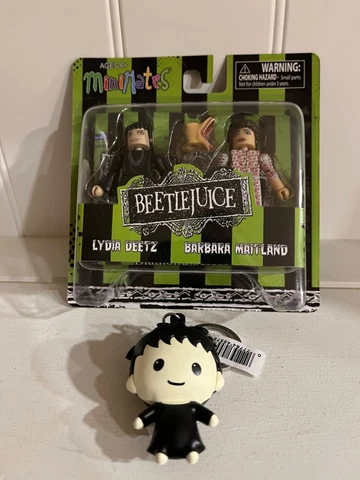 Mini Mates Beetlejuice Lydia Deetz & Barbara two pack with a Lydia 3D Keychain Cover