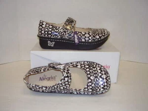NEW ALEGRIA PALOMA (PAL-396) BATIK BLACK & WHITE MARY JANES EU 41 US 11-11..5M - Picture 1 of 6