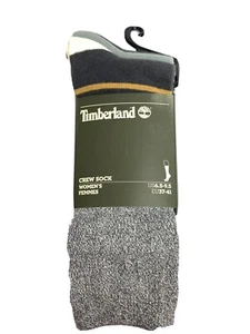 Timberland Gray/White 3 Pair Strip Women’s Crew Socks A1GKP-039 - Picture 1 of 7