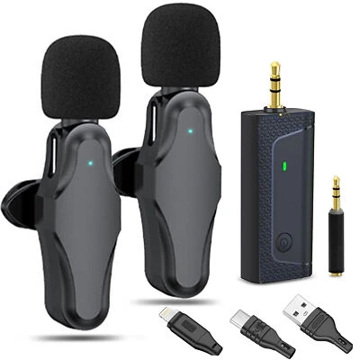 Vidpro 2-Person Wireless Lav Microphone 60ft Range 2.4GHz Crystal Clear Audio - Image 1 of 4