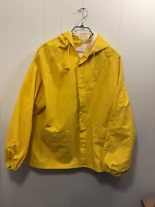 Mossi Adult Medium Yellow Rain Coat Jacket & Pants Set PVC - Picture 1 of 8
