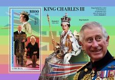 King Charles III Queen Elizabeth II MNH Stamps 2022 Liberia S/S