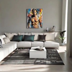Brad Pitt Naked Abstract Canvas Print Nude Art 16"x24" One Off Brad Art Print - Picture 1 of 8