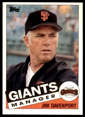 1985 Topps Traded. Jim Davenport . San Francisco Giants #27T - Image 1 of 2