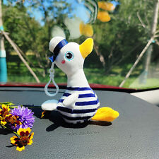 Cute Navy Duck Plush Toy Animal Doll Pendant Keychain Car Bag Key Ring Decor