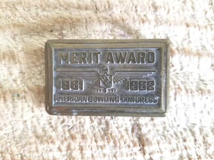 AMERICAN BOWLING CONGRESS 1961/1962 MERIT AWARD KLEINE GÜRTELSCHNALLE *5 - Bild 1 von 4