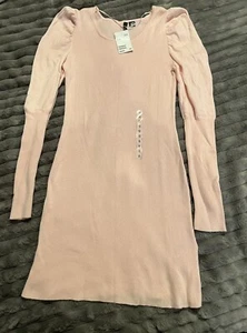 H&M DIVIDED WOMEN SWEATER DRESS LIGHT PINK STRETCH SIZE 10 NEW WITH TAG REG $30 - Picture 1 of 3
