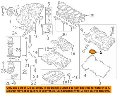 HYUNDAI OEM 12-19 Azera Motor Transaje Piezas-Sello de Cubierta de Válvula 224433CGB0 Foto 1 de 2