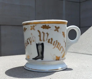 Occupational Barbershop SHAVING MUG 1800s Tanner, Cobbler, Fashionista, Dandy - Afbeelding 1 van 12