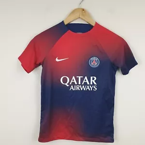 Paris Saint Germain PSG Football Shirt Kids Medium 10-12 Yrs Red Pre Match Nike - Picture 1 of 13