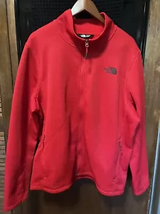 The North Face Red Full Zipp Sweater sz XXL NWOT - Picture 1 of 3