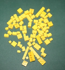 Gelbe Steine Lego Lot lose 80 Stück Bulk Lot Steine Platten - Bild 1 von 3