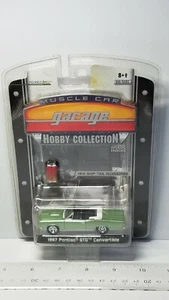 1/64 GREENLIGHT MUSCLE CAR GARAGE HOBBY 1967 PONTIAC GTO CONVERTIBLE GREEN - Picture 1 of 3