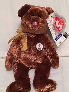 TY Beanie Baby - FIFA World Cup Bear UNITED STATES Pristine Mint Tags USA - Bild 1 von 1
