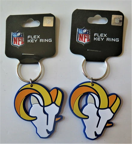 TWO (2) LOS ANGELES RAMS, FLEXIBLE KEY RINGS FROM WINCRAFT Cover