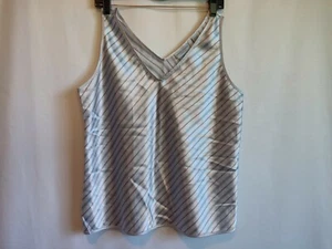 Valerie Stevens Intimates grau gestreiftes Damen ärmelloses Tanktop Gr. L - Bild 1 von 6