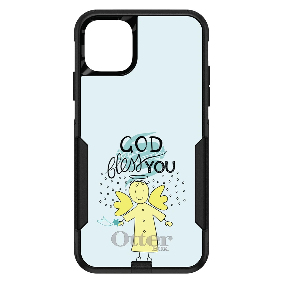 OtterBox Commuter for Apple iPhone (Pick Model) God Bless You  Angel Yellow Teal - Image 1 of 1