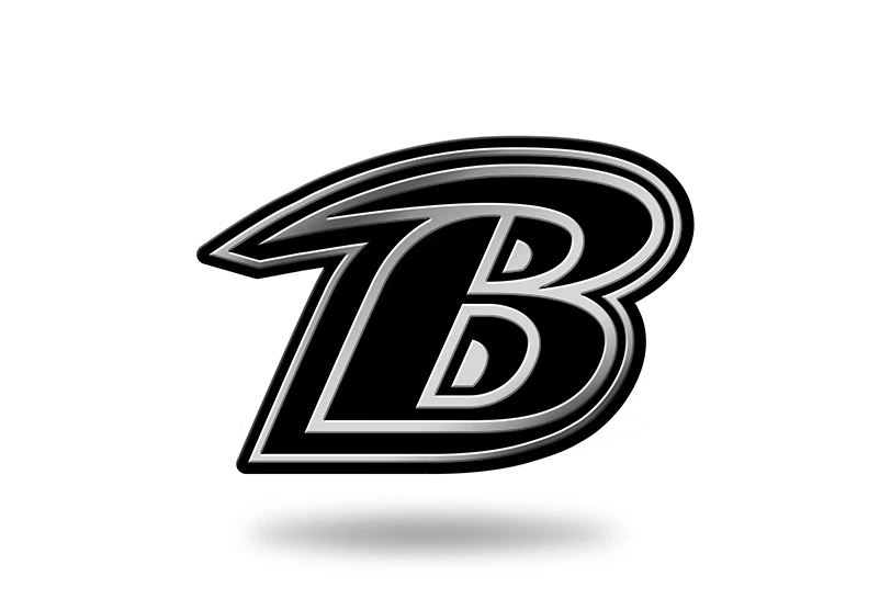 Rico Plastic  4"X 2" Baltimore Ravens Logo NFL Self Adhesive Auto Emblem  - Image 1 of 1