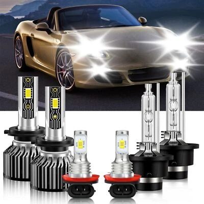 Faros LED HID Hi Lo Beam antiniebla blancos para Porsche Boxster 2009-2012 Foto 1 de 4