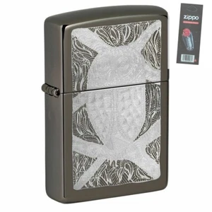 Zippo 49612 John Smith Gumbula Owl Black Ice Pocket Lighter + FLINT PACK - Picture 1 of 1