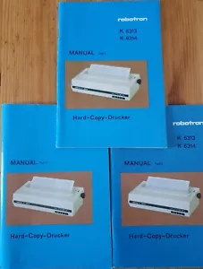 Robotron DDR Nadeldrucker K 6313/ 6314 Anleitung Teil 1, 2, 3 Neuwertig TOP GDR - Bild 1 von 2