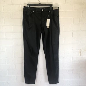 Calvin Klein Women's Faux Leather Legging Pants Black eco-friendly 28x32 NWT - Picture 1 of 11