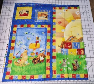 Cucciolo Dreams Winky Wheeler SSI Tessuto Pannello Completo 24""x46"" Cuccioli allegri - Foto 1 di 8