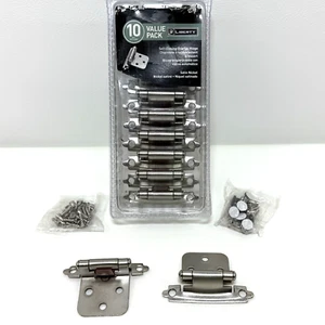 New Liberty Satin Nickel Self-Closing Overlay Hinge (10-Pack) H0103BL-SN-U1 - Picture 1 of 6