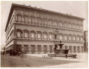 Italia, Roma, Palazzo Farnese vintage albumen print,  Tirage albuminé  20x25