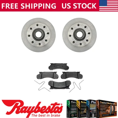 Kit de rotor de freno delantero y buje y pastillas de freno para Ford E-250 Econoline 1976-1979 Foto 1 de 4