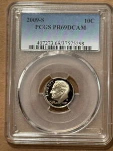 2009-S Roosevelt Dime PCGS PR69DCAM - Imagen 1 de 2