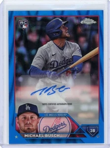 Aggiornamento 2023 Topps Chrome Blue Raywave Rookie Auto #AC-MB Michael Busch #026/150 - Foto 1 di 2