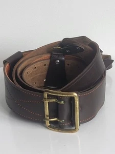 Soviet Army Officer's Leather Belt ( portupeia) 1973 USSR, NEW, XL  Size 3 !!! - Picture 1 of 15