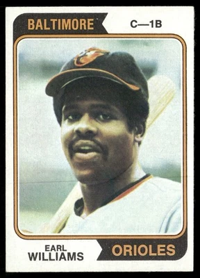 1974 Topps Earl Williams 375 Baltimore Orioles - Image 1 of 2
