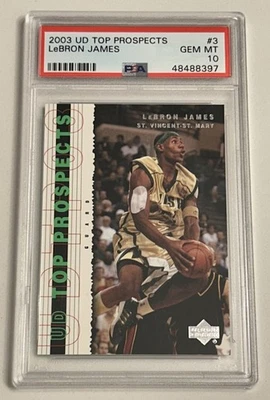 2003 UD Top Prospects Lebron James #3 RC Rookie PSA 10 - Image 1 of 2