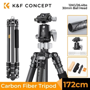 K&F Concept 68 inch Carbon Fiber Camera Tripod Professional Photography Tripod - Picture 1 of 7