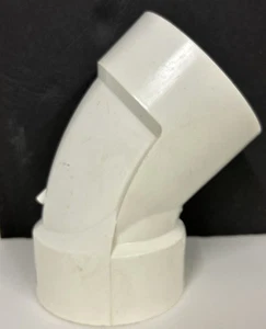 Charlotte Elbow 45 Degree PVC DWV Hub x Hub 3" 103A - Picture 1 of 7