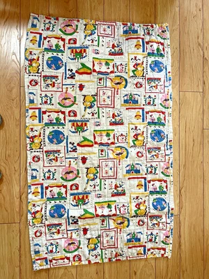 Edredón manta cuna hecho a mano de colección Disney Pluto Minnie/Mickey Mouse y más 26x44 Foto 1 de 4