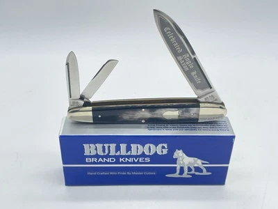 BULLDOG BRAND Genuíno Chifre de Búfalo Celebrado Faca Anglo Saxo com Caixa OMP - Imagem 1 de 4