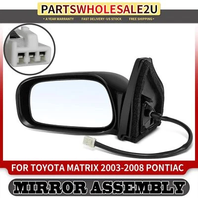 Espejo retrovisor izquierdo conductor negro motorizado para Toyota Matrix 2003 2004-2008 Pontiac Vibe Foto 1 de 4