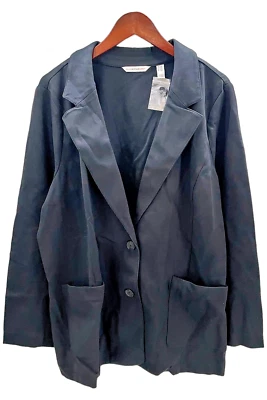 Isaac Mizrahi Live! Blazer de punto negro Foto 1 de 2