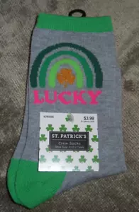 NUEVO ~ Calcetines St. Patrick's Crew @ zapato "Lucky" talla 4-10 precio de venta sugerido por el fabricante $3.99. - Imagen 1 de 2