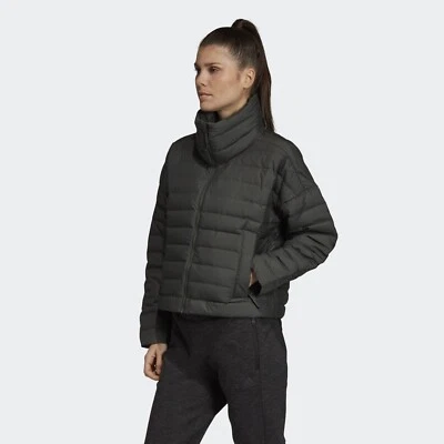 New adidas Women's Varilite Jacket Size L Large MSRP $130 DZ5673 Olive Green - Image 1 of 4