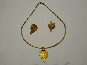 L. A. Cano vintage Pre Columbian Reproduction Neckless and matching earrings - Picture 1 of 9