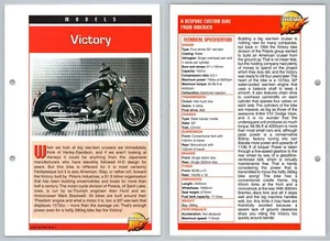 Victory - Models - Mega Bikes Hachette Card - Picture 1 of 1