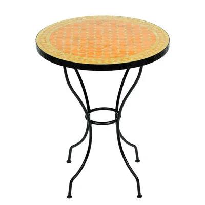 ALBENA MAROKKO GALERIE Marokkanischer Mosaiktisch "METAK" Tisch Bistrotisch Gartentisch 60cm