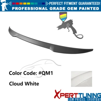 Fits 19-25 Nissan Altima Sedan M4 V Style Trunk Spoiler Lip ABS #QM1 Cloud White Foto 1 de 4