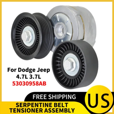 Serpentine Drive Belt Tensioner for 2002-2010 Dodge Ram 1500 V8 4.7L 53030958AB - Image 1 of 4