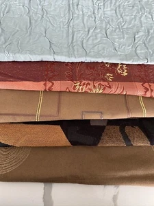 Designer Upholstery Square Samples 17.5" x 15.5" Five Pieces Woven Asst Fibers - Picture 1 of 5