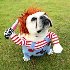 Welpe Haustier Hund Katze Chucky Doll Halloween Kleidung Cosplay Kostüm S-L